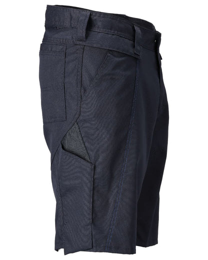 Dark Navy Coloured Mascot Workwear Mens Accelerate Lightweight Shorts on white background 