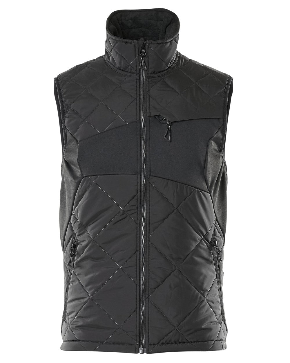 Black Coloured Mascot Workwear Mens Accelerate Lightweight Thermal Gilet on white background