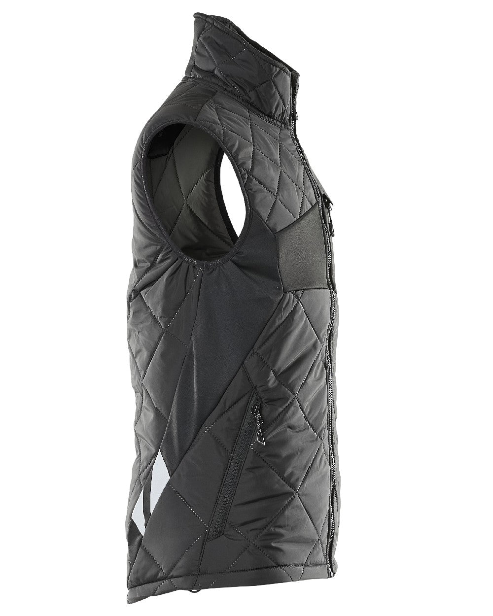 Black Coloured Mascot Workwear Mens Accelerate Lightweight Thermal Gilet on white background 