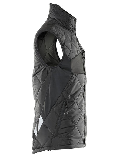 Black Coloured Mascot Workwear Mens Accelerate Lightweight Thermal Gilet on white background 