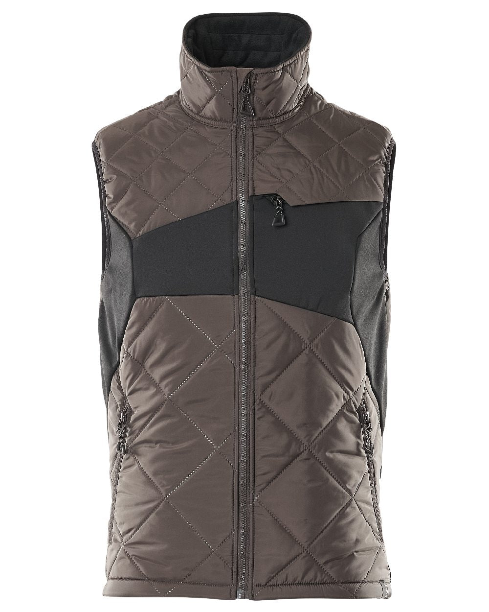 Dark Anthracite Black Coloured Mascot Workwear Mens Accelerate Lightweight Thermal Gilet on white background 