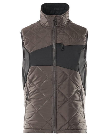 Dark Anthracite Black Coloured Mascot Workwear Mens Accelerate Lightweight Thermal Gilet on white background 