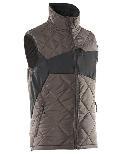 Dark Anthracite Black Coloured Mascot Workwear Mens Accelerate Lightweight Thermal Gilet on white background 