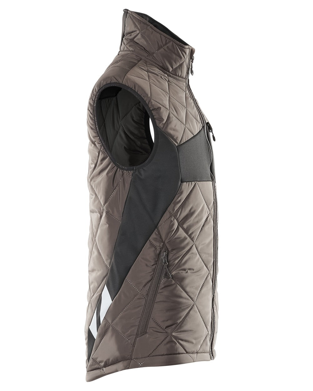 Dark Anthracite Black Coloured Mascot Workwear Mens Accelerate Lightweight Thermal Gilet on white background 