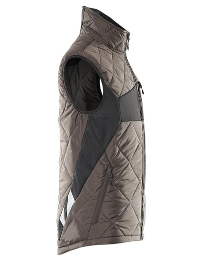 Dark Anthracite Black Coloured Mascot Workwear Mens Accelerate Lightweight Thermal Gilet on white background 