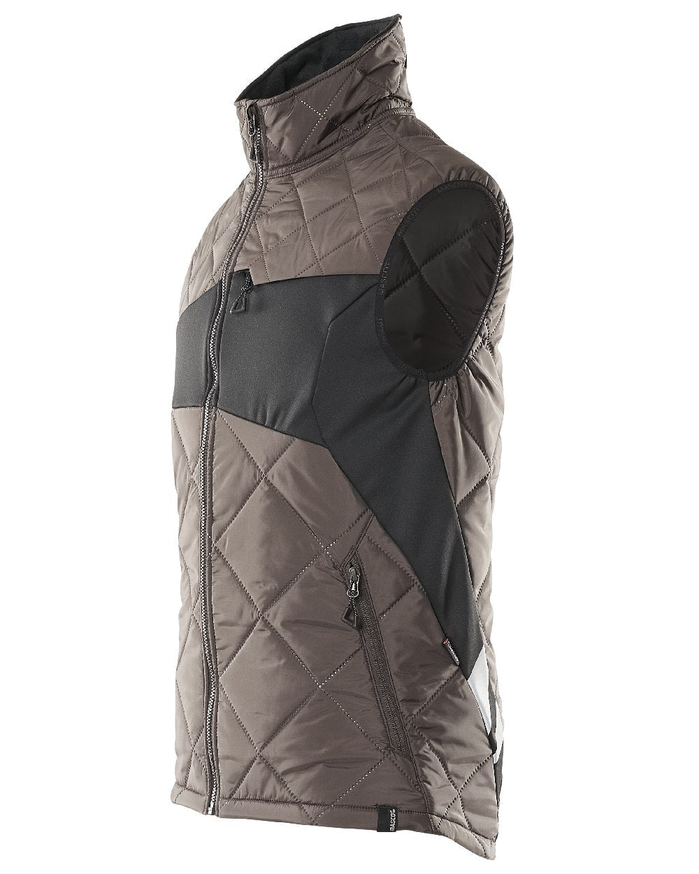 Dark Anthracite Black Coloured Mascot Workwear Mens Accelerate Lightweight Thermal Gilet on white background 