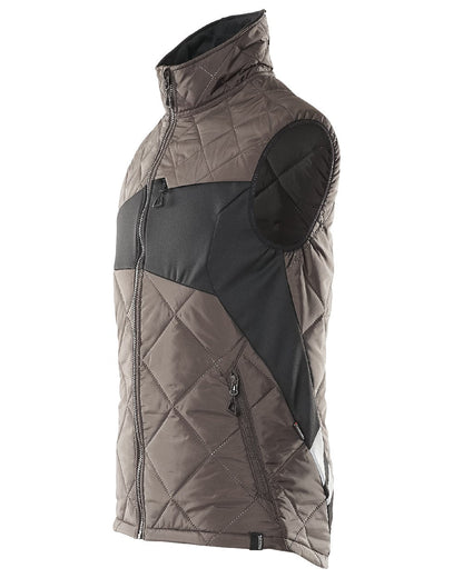 Dark Anthracite Black Coloured Mascot Workwear Mens Accelerate Lightweight Thermal Gilet on white background 