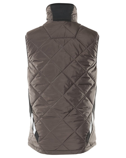 Dark Anthracite Black Coloured Mascot Workwear Mens Accelerate Lightweight Thermal Gilet on white background 