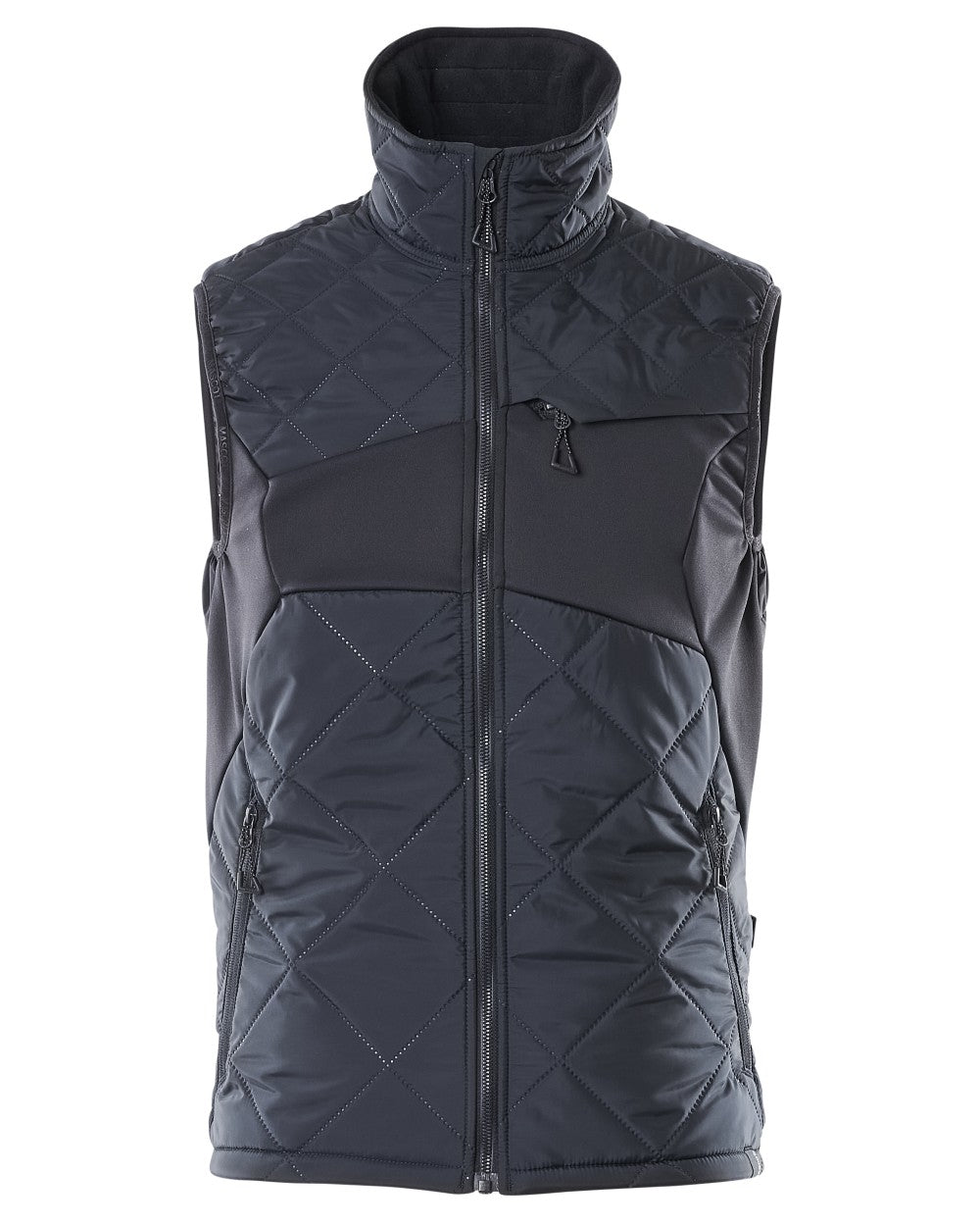 Dark Navy Coloured Mascot Workwear Mens Accelerate Lightweight Thermal Gilet on white background 