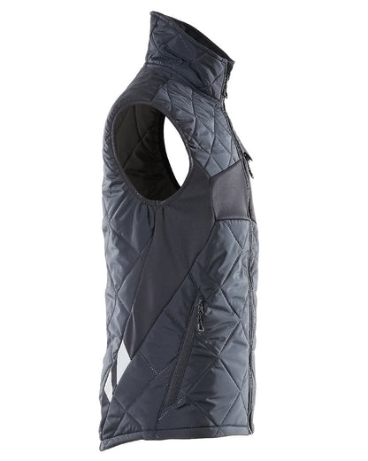 Dark Navy Coloured Mascot Workwear Mens Accelerate Lightweight Thermal Gilet on white background 
