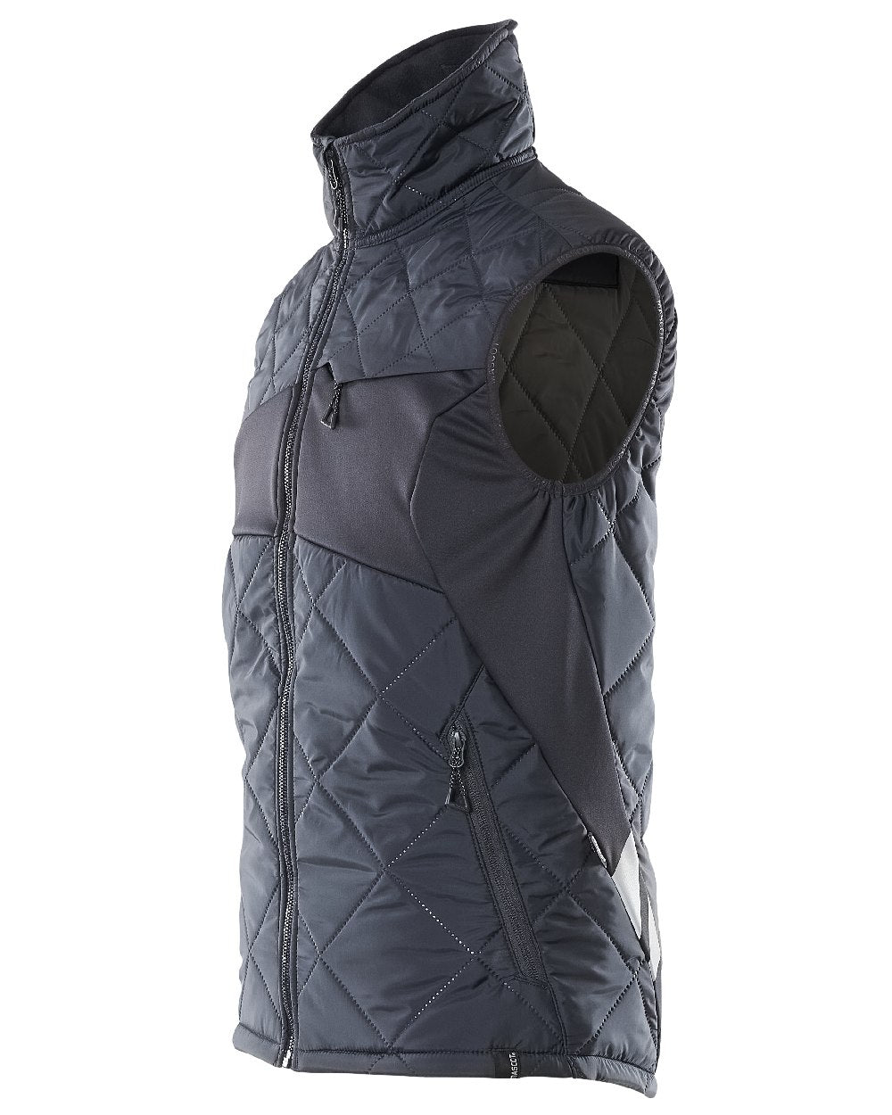 Dark Navy Coloured Mascot Workwear Mens Accelerate Lightweight Thermal Gilet on white background 