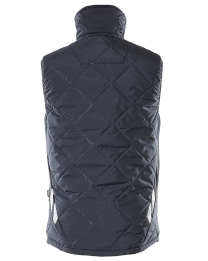 Dark Navy Coloured Mascot Workwear Mens Accelerate Lightweight Thermal Gilet on white background 