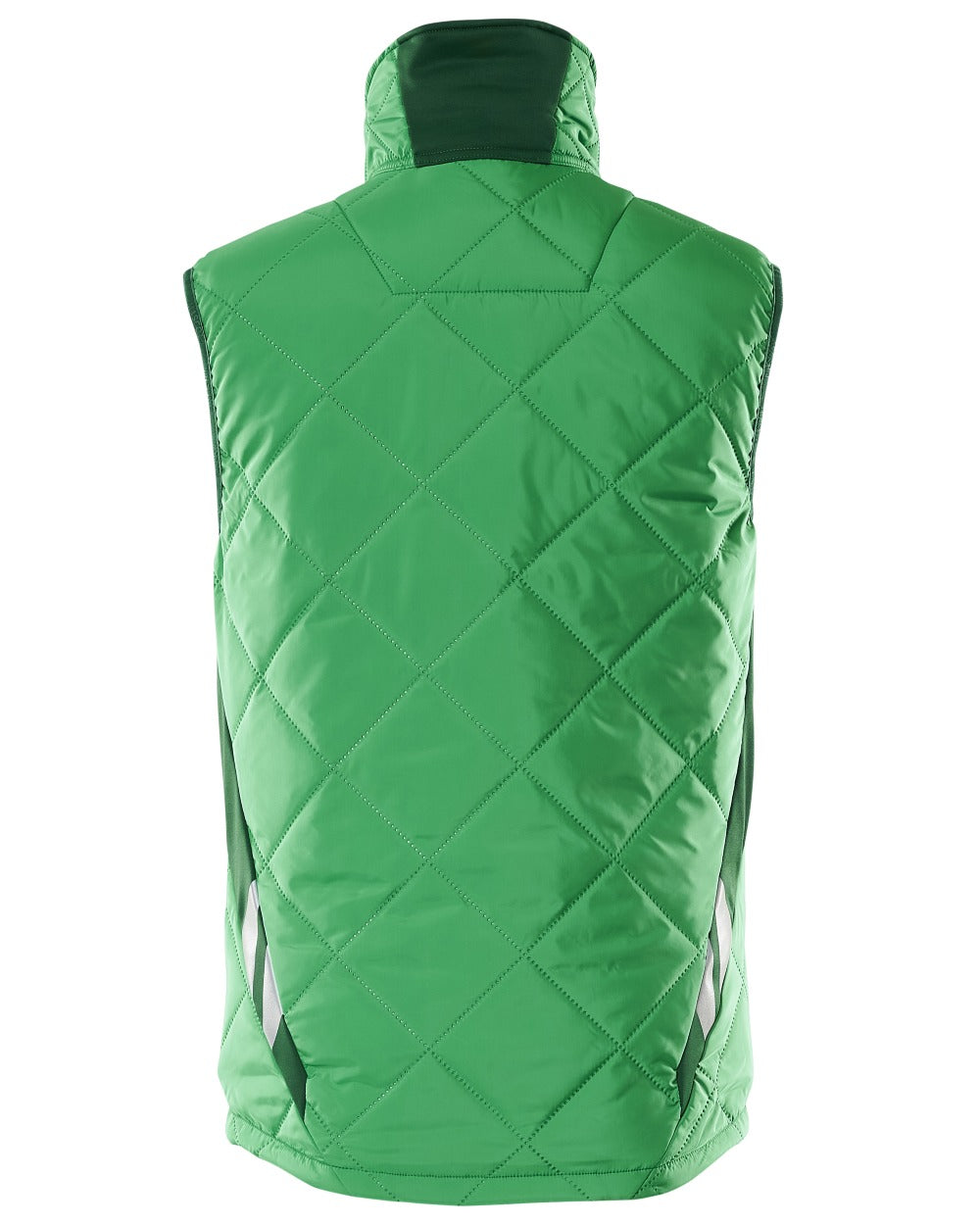 Grass Green Coloured Mascot Workwear Mens Accelerate Lightweight Thermal Gilet on white background 