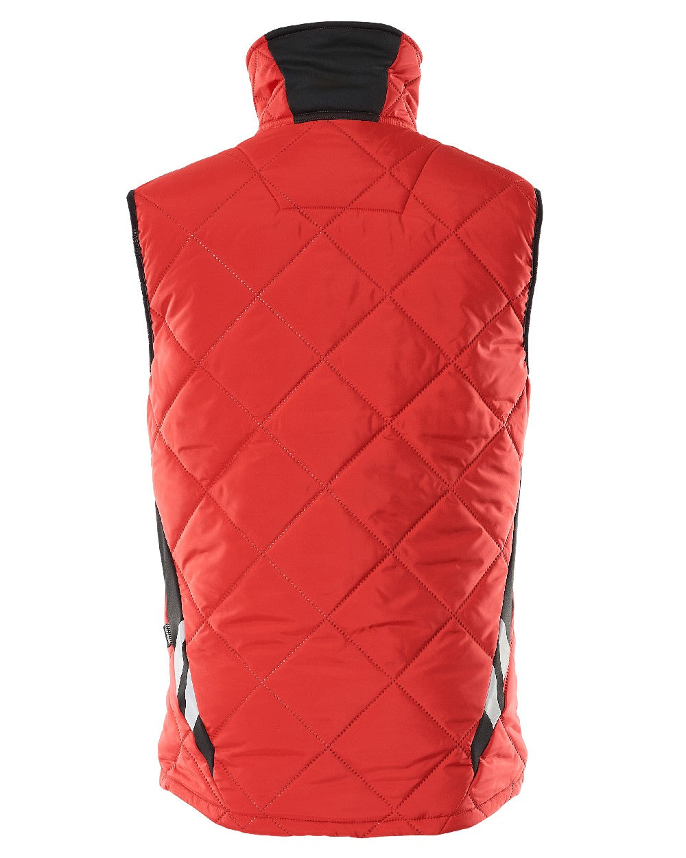 Traffic Red Black Coloured Mascot Workwear Mens Accelerate Lightweight Thermal Gilet on white background 