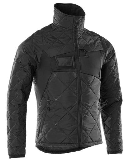 Black Coloured Mascot Workwear Mens Accelerate Lightweight Thermal Jacket on white background 