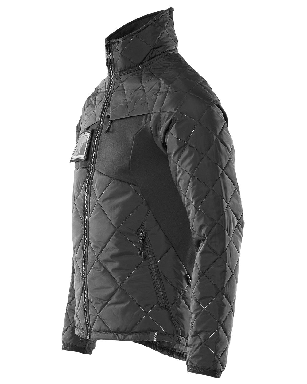 Black Coloured Mascot Workwear Mens Accelerate Lightweight Thermal Jacket on white background 
