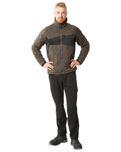 Dark Anthracite Black Coloured Mascot Workwear Mens Accelerate Lightweight Thermal Jacket on white background 
