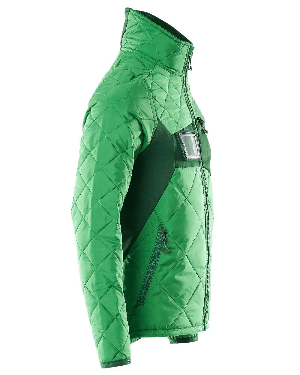 Grass Green Coloured Mascot Workwear Mens Accelerate Lightweight Thermal Jacket on white background 