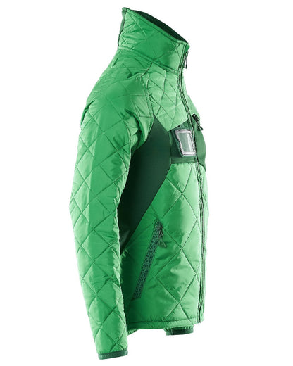Grass Green Coloured Mascot Workwear Mens Accelerate Lightweight Thermal Jacket on white background 
