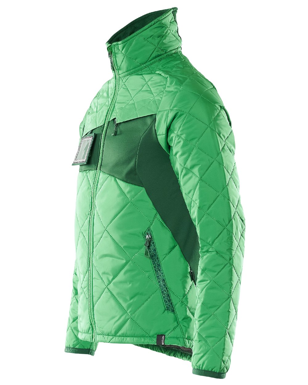 Grass Green Coloured Mascot Workwear Mens Accelerate Lightweight Thermal Jacket on white background 