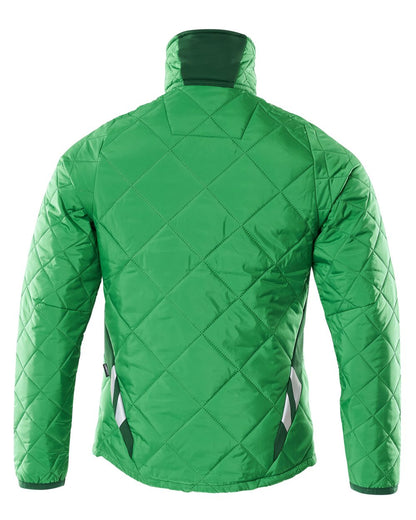 Grass Green Coloured Mascot Workwear Mens Accelerate Lightweight Thermal Jacket on white background 
