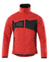 Traffic Red Black Coloured Mascot Workwear Mens Accelerate Lightweight Thermal Jacket on white background 