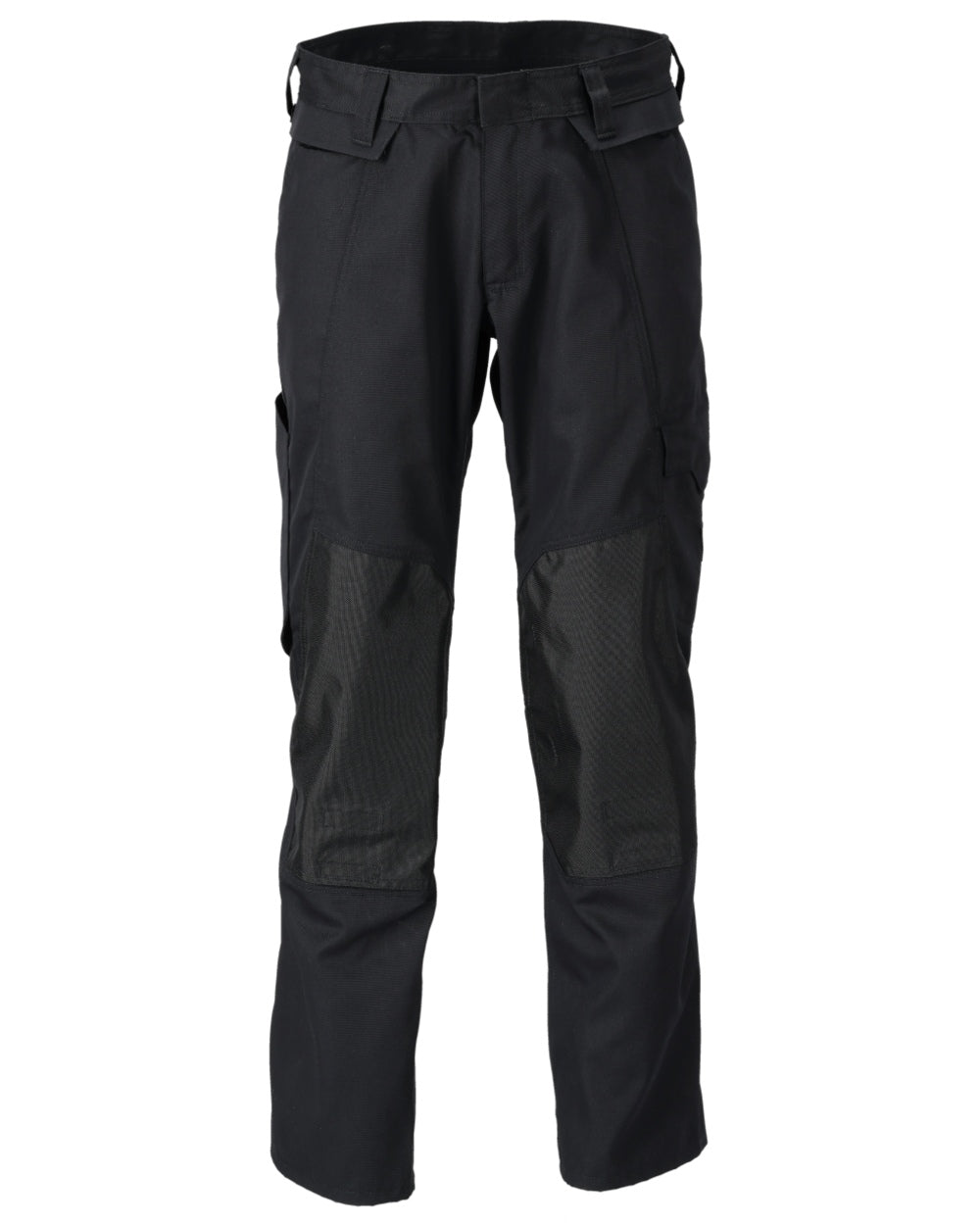 Black Coloured Mascot Workwear Mens Accelerate Lightweight Trousers With Kneepad Pockets on white background 