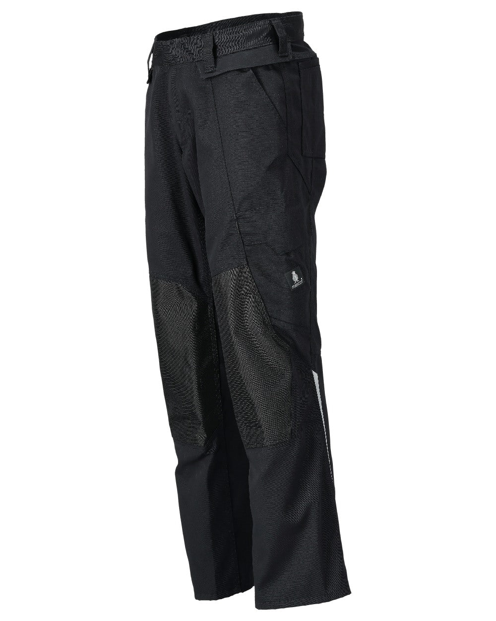 Black Coloured Mascot Workwear Mens Accelerate Lightweight Trousers With Kneepad Pockets on white background 