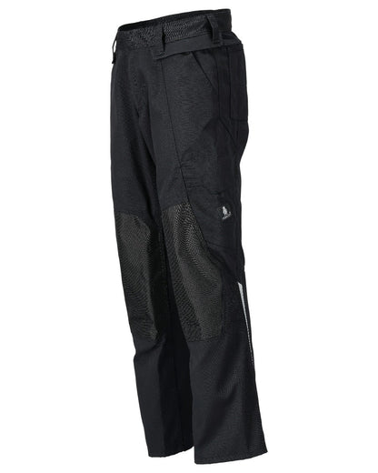 Black Coloured Mascot Workwear Mens Accelerate Lightweight Trousers With Kneepad Pockets on white background 