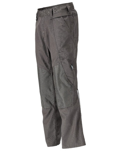 Dark Anthracite Coloured Mascot Workwear Mens Accelerate Lightweight Trousers With Kneepad Pockets on white background 