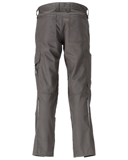 Dark Anthracite Coloured Mascot Workwear Mens Accelerate Lightweight Trousers With Kneepad Pockets on white background 