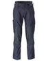 Dark Navy Coloured Mascot Workwear Mens Accelerate Lightweight Trousers With Kneepad Pockets on white background 