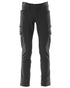 Black Coloured Mascot Workwear Mens Accelerate Lightweight Trousers With Thigh Pockets on white background 