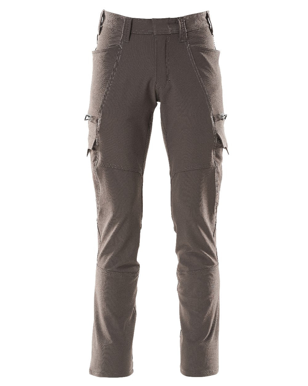 Dark Anthracite Coloured Mascot Workwear Mens Accelerate Lightweight Trousers With Thigh Pockets on white background 