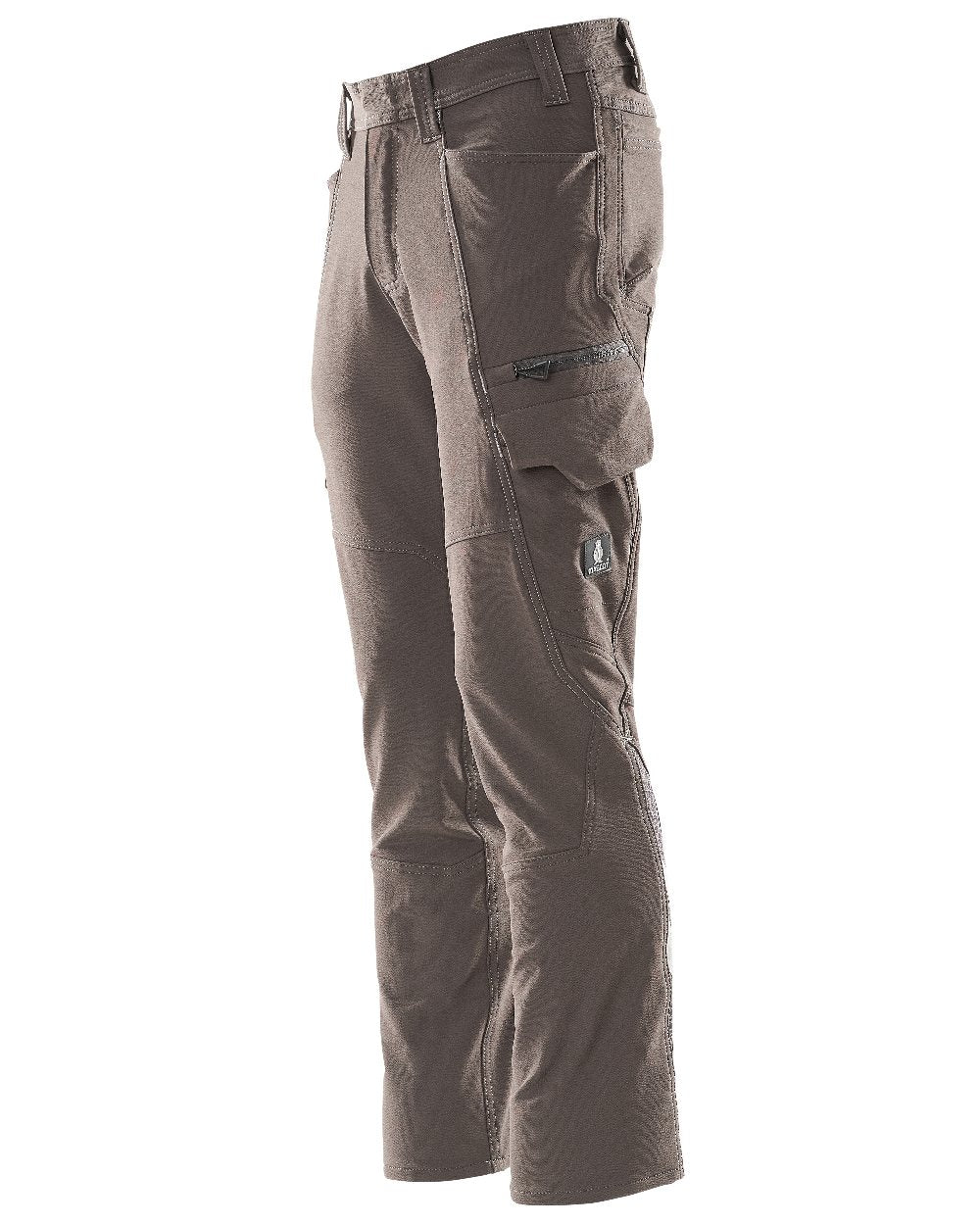 Dark Anthracite Coloured Mascot Workwear Mens Accelerate Lightweight Trousers With Thigh Pockets on white background 