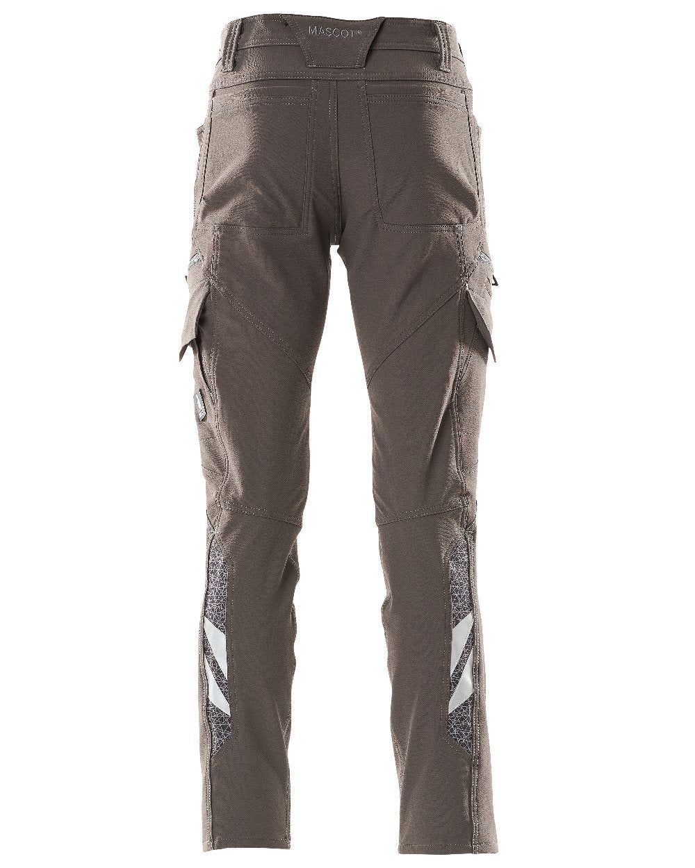 Dark Anthracite Coloured Mascot Workwear Mens Accelerate Lightweight Trousers With Thigh Pockets on white background 