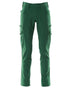 Green Coloured Mascot Workwear Mens Accelerate Lightweight Trousers With Thigh Pockets on white background 