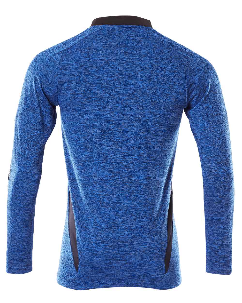 Azure Blue Dark Navy Coloured Mascot Workwear Mens Accelerate Long Sleeved Polo Shirt on white background 