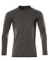 Dark Anthracite Black Coloured Mascot Workwear Mens Accelerate Long Sleeved Polo Shirt on white background 