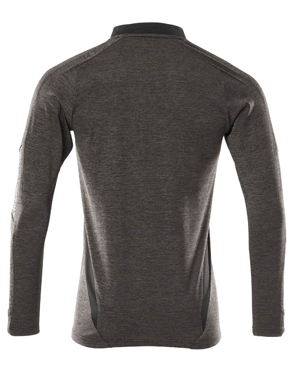 Dark Anthracite Black Coloured Mascot Workwear Mens Accelerate Long Sleeved Polo Shirt on white background 