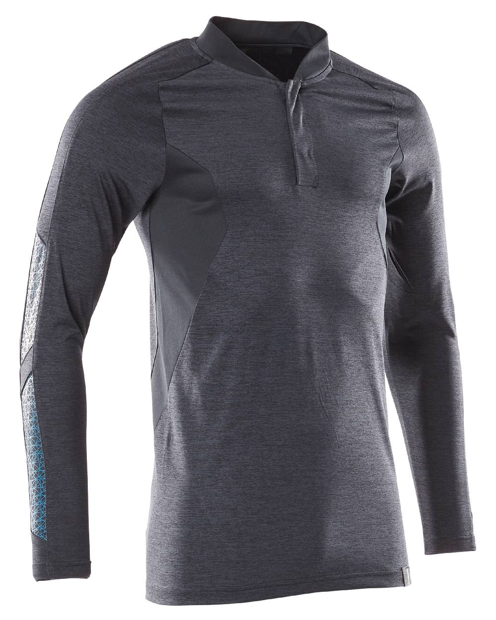 Dark Navy Coloured Mascot Workwear Mens Accelerate Long Sleeved Polo Shirt on white background 