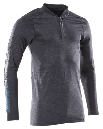 Dark Navy Coloured Mascot Workwear Mens Accelerate Long Sleeved Polo Shirt on white background 