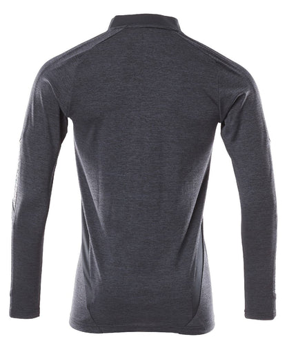 Dark Navy Coloured Mascot Workwear Mens Accelerate Long Sleeved Polo Shirt on white background 