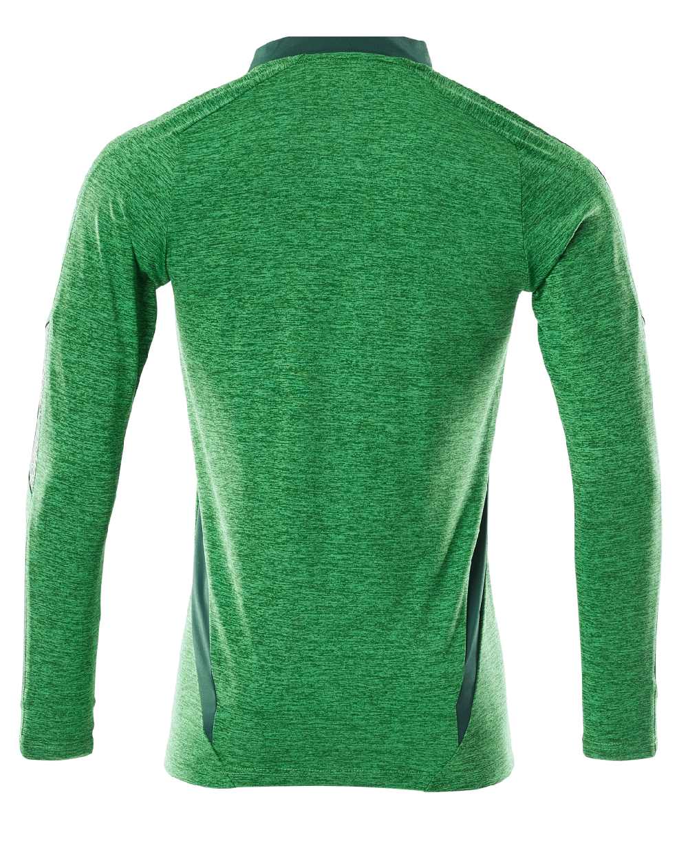 Grass Green Coloured Mascot Workwear Mens Accelerate Long Sleeved Polo Shirt on white background 