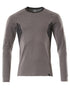 Dark Anthracite Black Coloured Mascot Workwear Mens Accelerate Long Sleeved T-Shirt on white background 