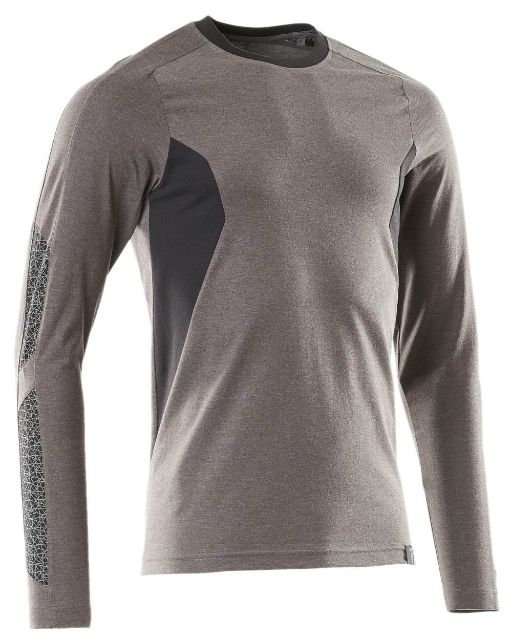 Dark Anthracite Black Coloured Mascot Workwear Mens Accelerate Long Sleeved T-Shirt on white background 