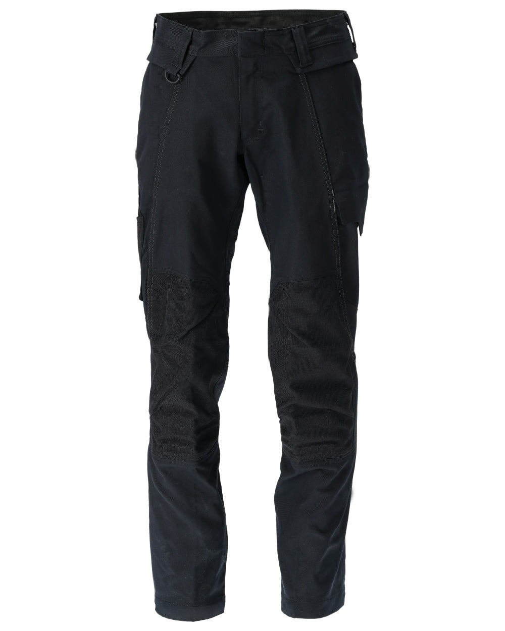 Black Coloured Mascot Workwear Mens Accelerate Organic Cotton Trousers on white background 