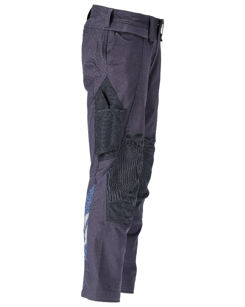 Dark Navy Coloured Mascot Workwear Mens Accelerate Organic Cotton Trousers on white background 