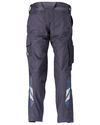 Dark Navy Coloured Mascot Workwear Mens Accelerate Organic Cotton Trousers on white background 