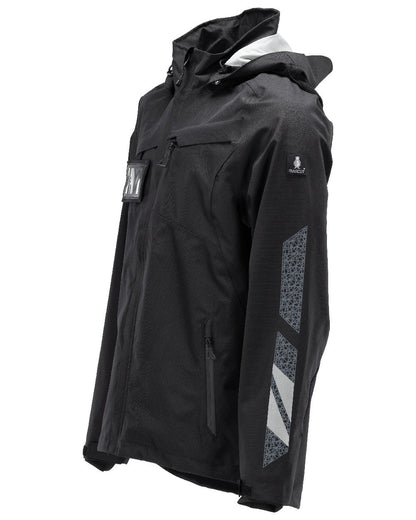 Black Coloured Mascot Workwear Mens Accelerate Outer Shell Jacket on white background 